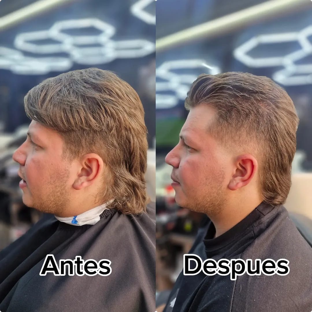 Antes y después, corte y barba, cliente 2